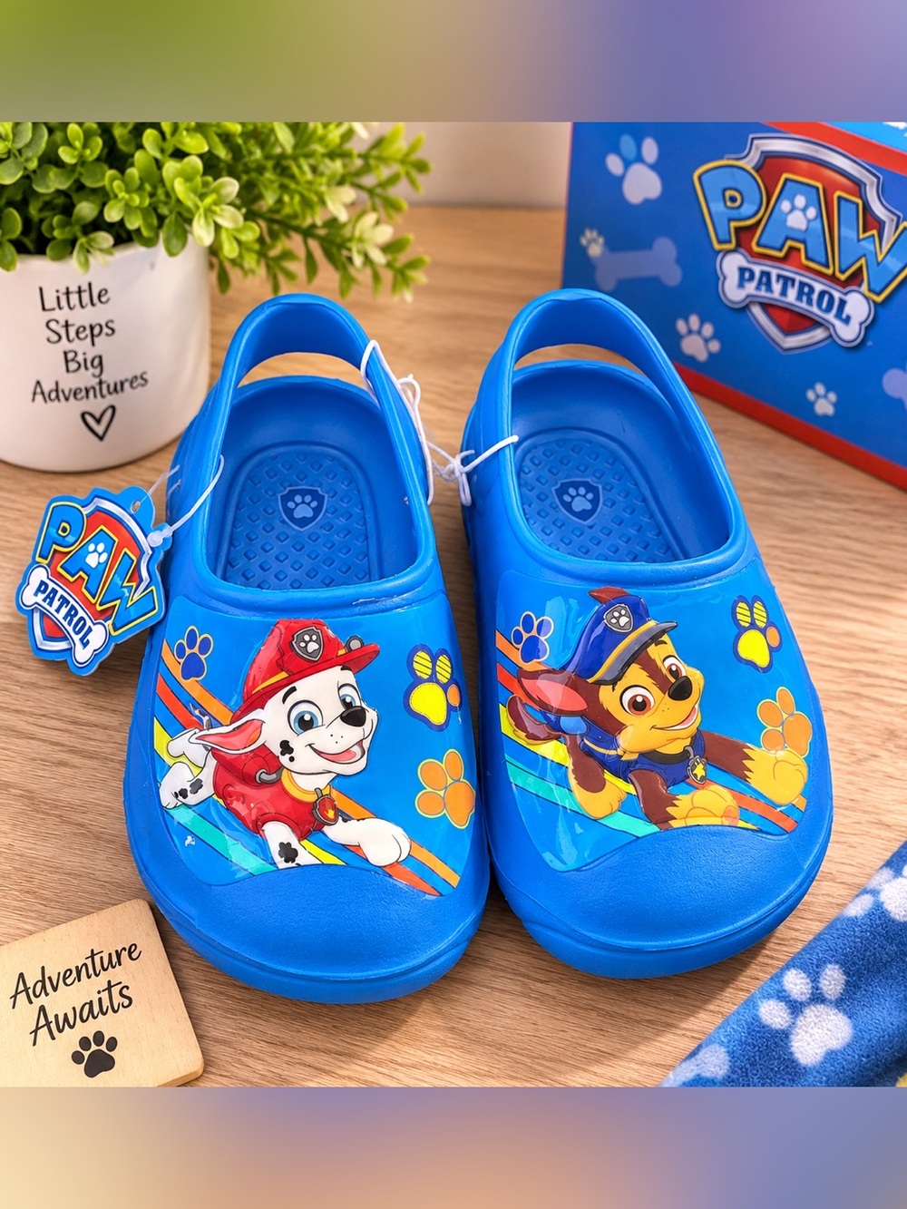 Paw Patrol Blue Kids Character Slip-On Clogs